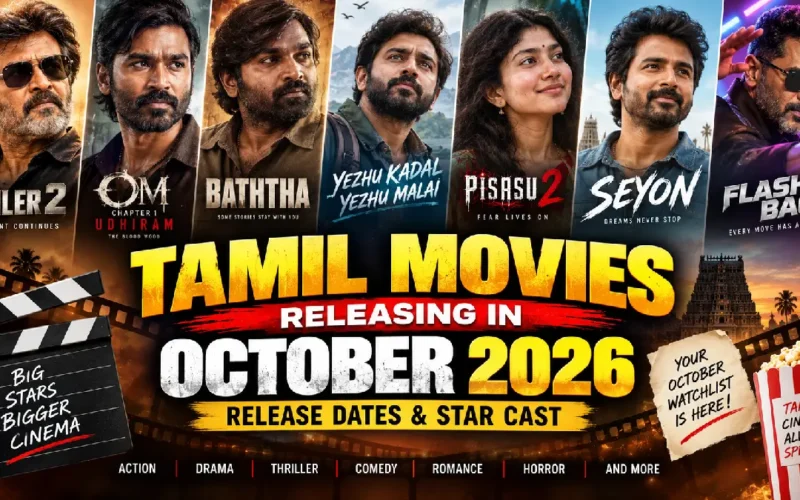 Tamil Movies Releasing in October 2026: Release Dates & Star Cast