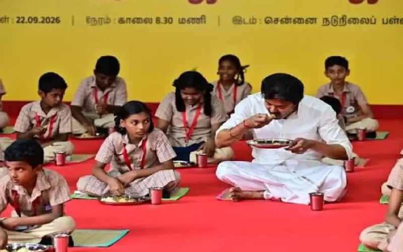 Tamil Nadu CM Vijay Expands Breakfast Scheme, Eats With Students