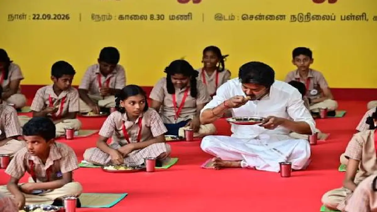 Tamil Nadu CM Vijay Expands Breakfast Scheme, Eats With Students