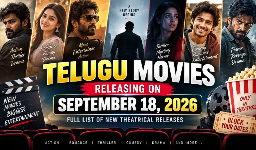 Telugu Movies Releasing on September 18, 2026: Full List of New Theatrical Releases