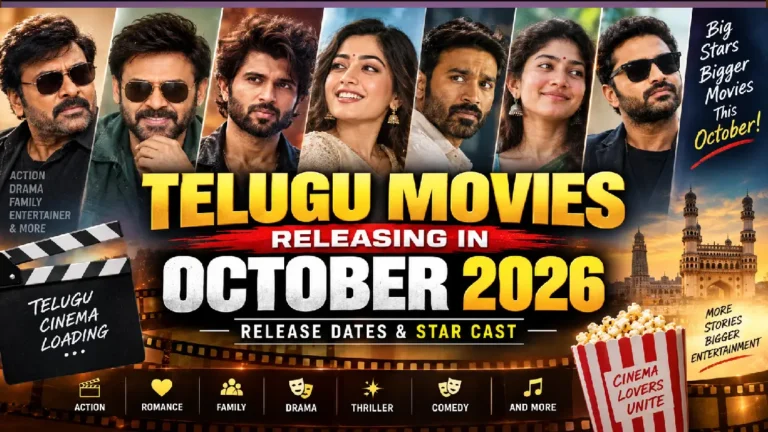 Telugu Movies Releasing in October 2026: Release Dates & Star Cast