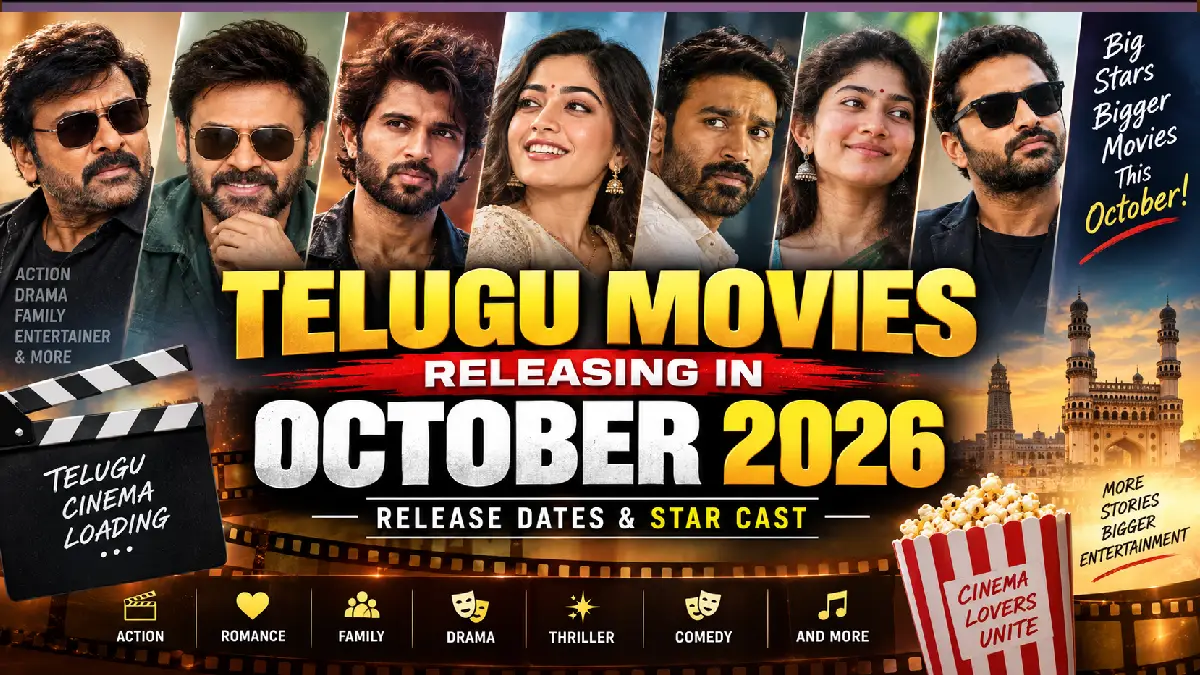 Telugu Movies Releasing in October 2026: Release Dates & Star Cast