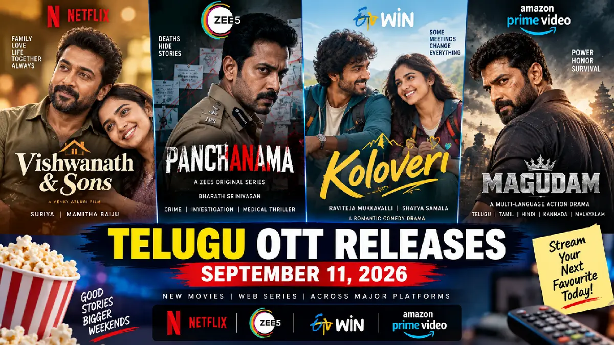 Telugu OTT Releases September 11, 2026: Vishwanath & Sons, Panchanama & More