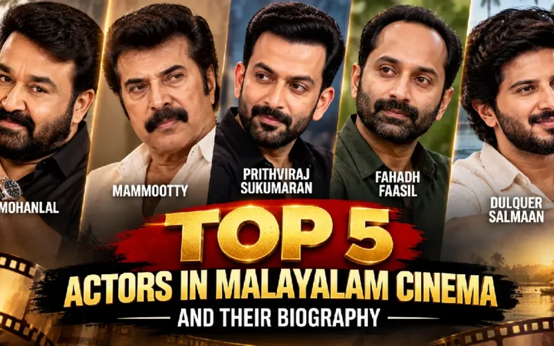 Top 5 Actors in Malayalam Cinema (Mollywood): Biography, Career and Popular Films