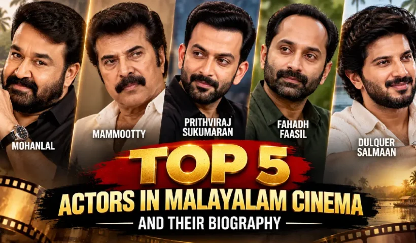 Top 5 Actors in Malayalam Cinema (Mollywood): Biography, Career and Popular Films