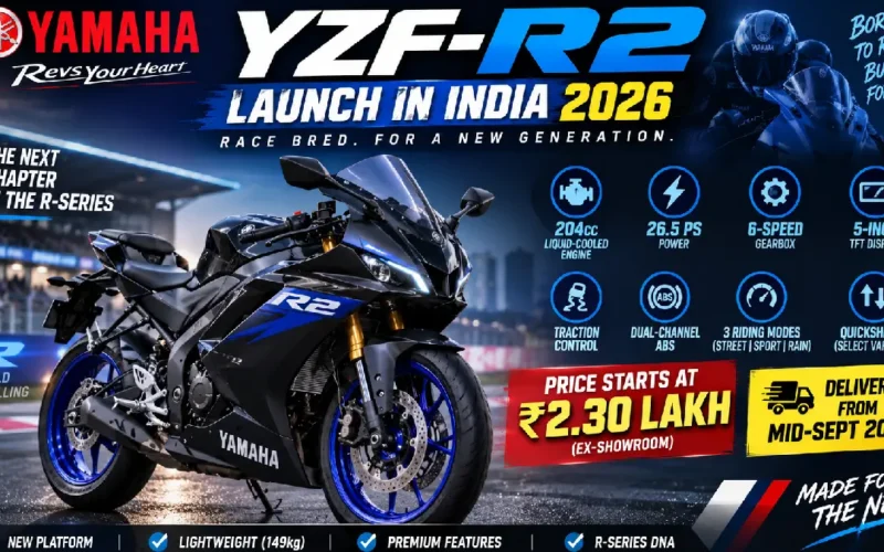 Yamaha YZF-R2 Launch in India 2026: Price, Delivery, Features & Specs