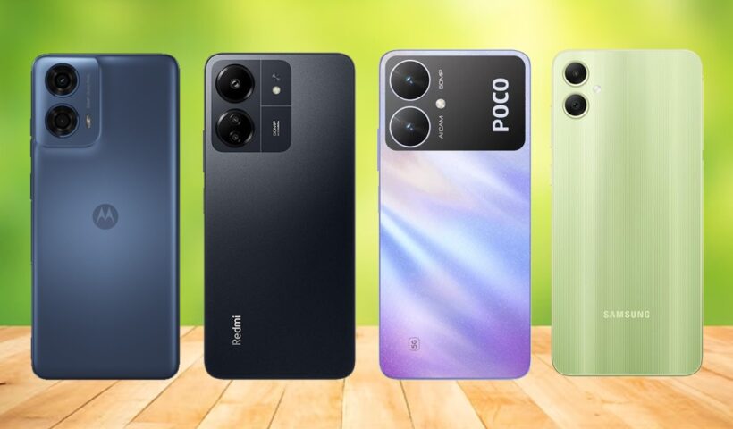 Budget smartphones including Poco and Samsung models