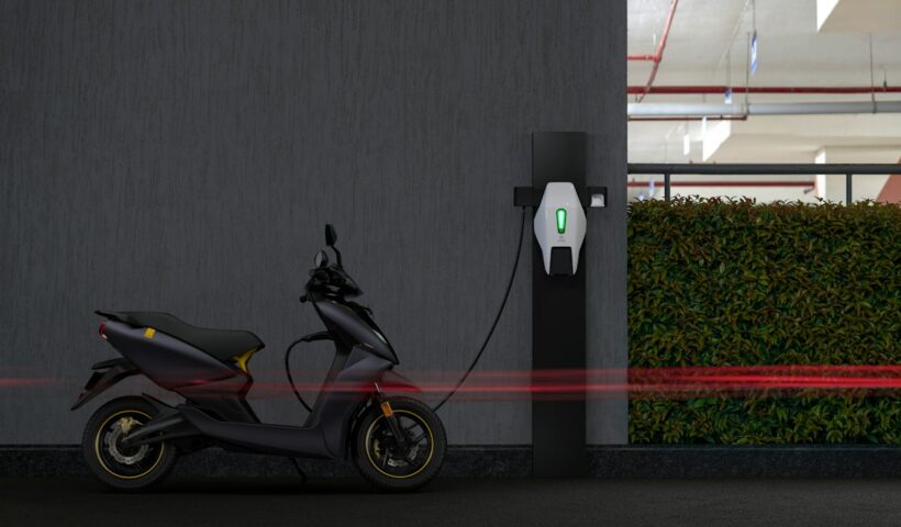 Electric vehicle charging point illustrating India's growing electric car market