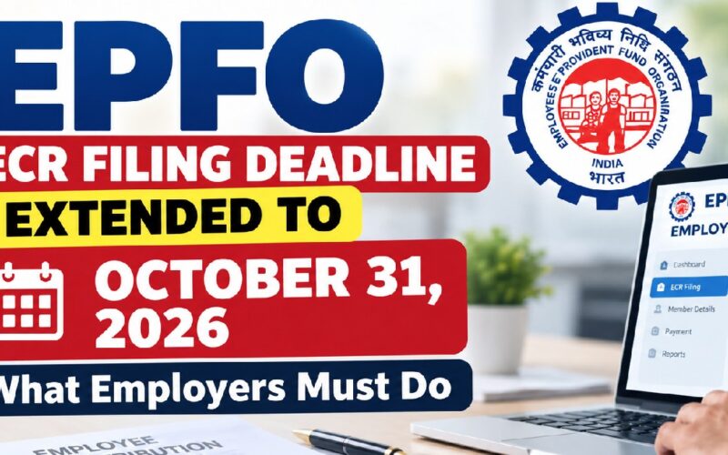 EPFO ECR Filing Deadline Extended to October 31, 2026: What Employers Must Do