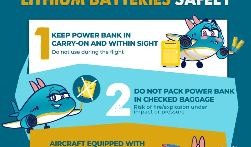 Airline lithium battery and power bank safety guidance