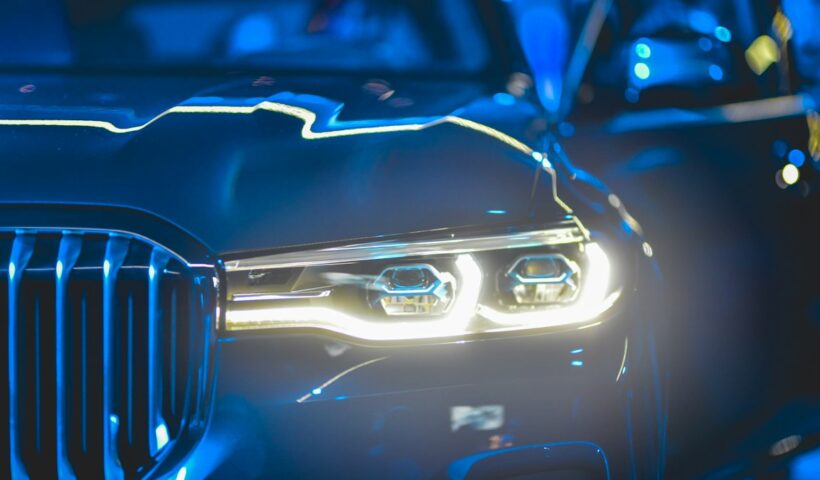 Luxury SUV displayed at an automotive show