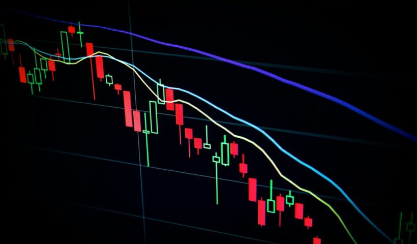 Stock market trading chart illustrating Sensex and Nifty movements