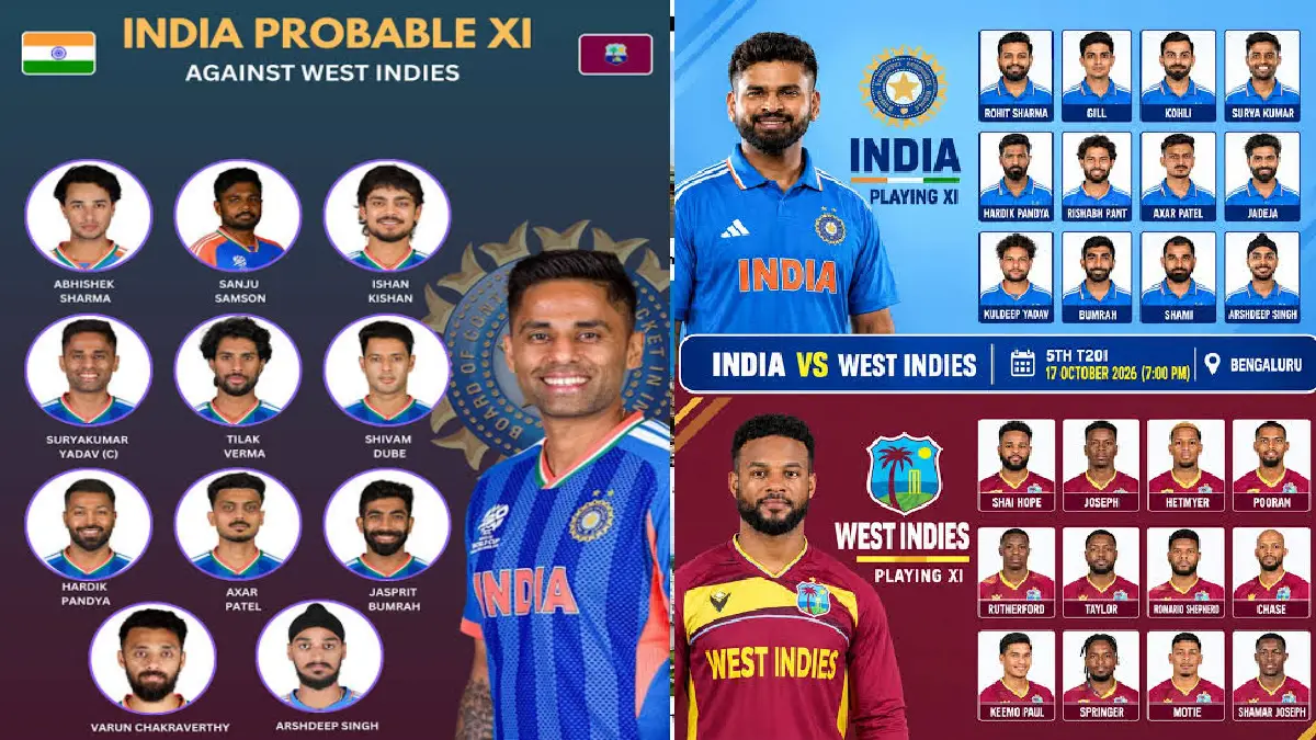 India vs West Indies T20I in Bengaluru Today: Squad List and Player Backgrounds