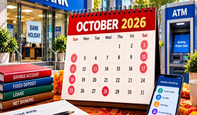 October 2026 bank holiday calendar