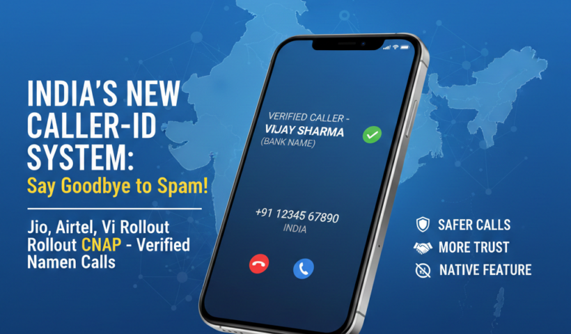 Illustration of caller-name display on a mobile phone