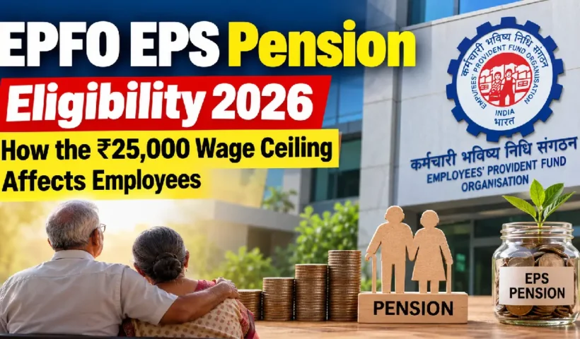EPFO EPS Pension Eligibility 2026: How the ₹25,000 Wage Ceiling Affects Employees