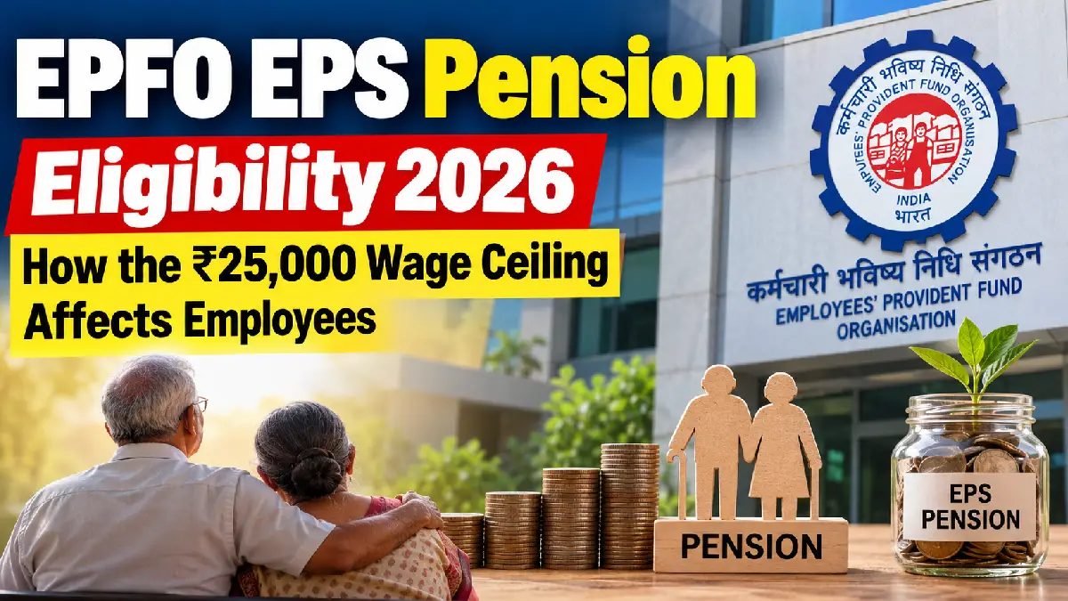 EPFO EPS Pension Eligibility 2026: How the ₹25,000 Wage Ceiling Affects Employees