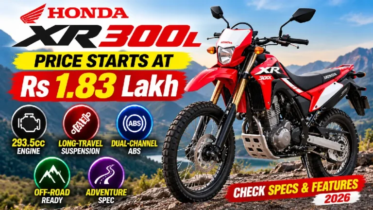 Honda XR300L Price Starts at Rs 1.83 Lakh: Specs & Features 2026