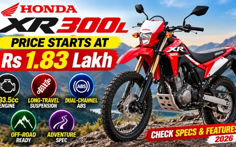 Honda XR300L Price Starts at Rs 1.83 Lakh: Specs & Features 2026
