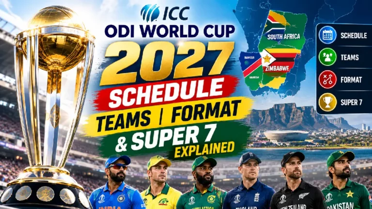 ICC ODI World Cup 2027 Schedule, Teams, Format & Super 7 Explained