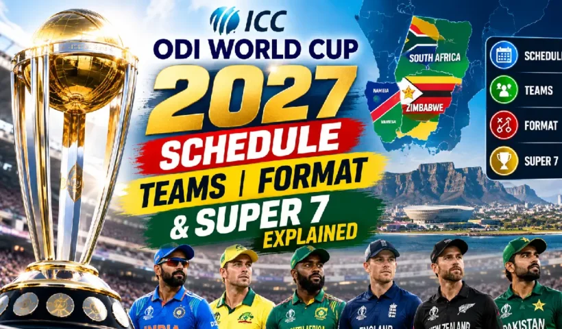 ICC ODI World Cup 2027 Schedule, Teams, Format & Super 7 Explained