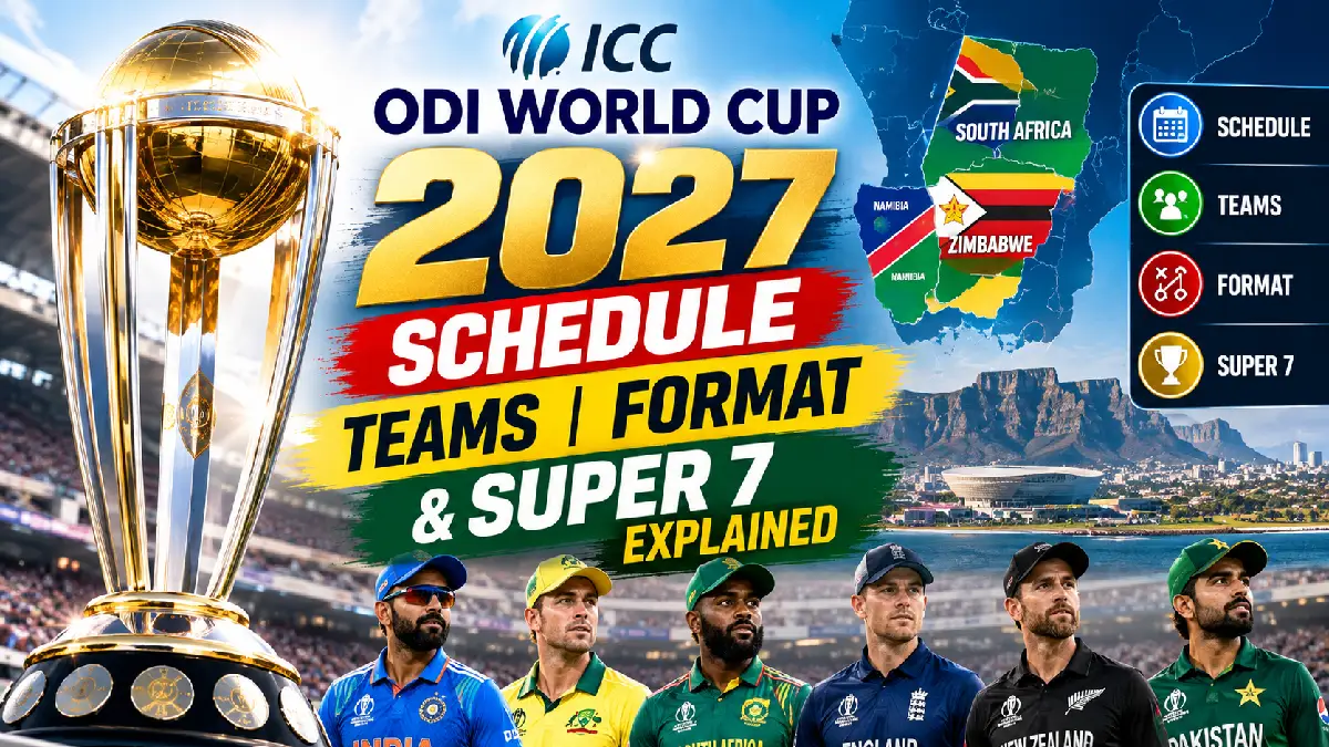 ICC ODI World Cup 2027 Schedule, Teams, Format & Super 7 Explained