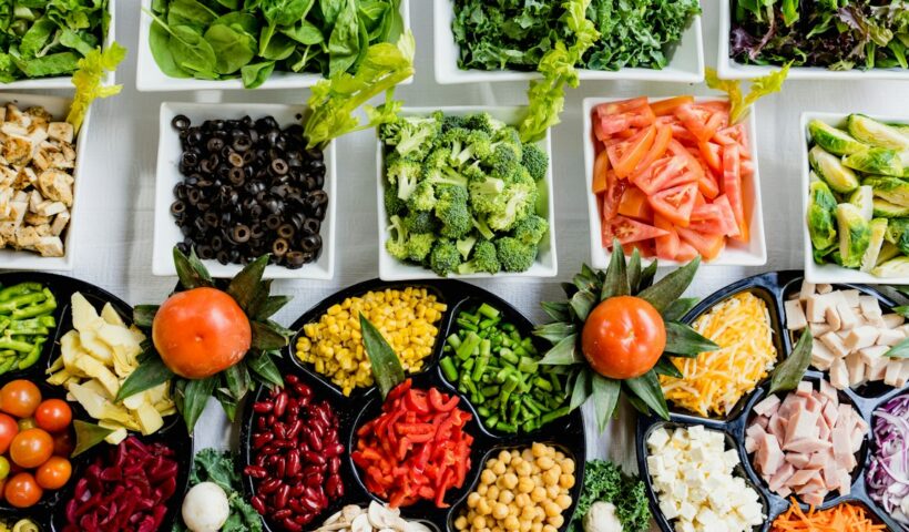 A table with wholesome foods for nutrition planning