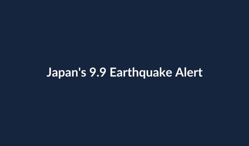 Illustrative graphic about Japan's mistaken 9.9-magnitude earthquake alert