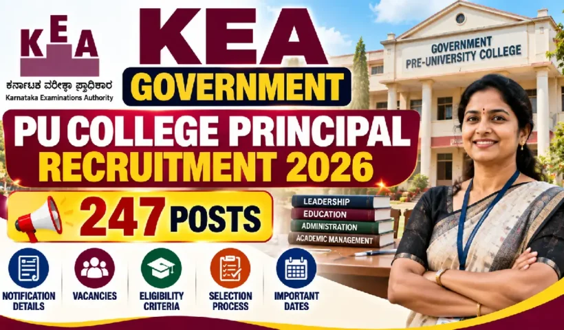 KEA Government PU College Principal Recruitment 2026: 247 Posts, Eligibility & Selection