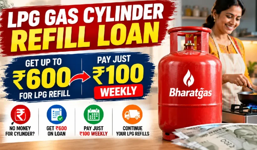 LPG Gas Cylinder Refill Loan: Get ₹600 and Pay ₹100 Weekly
