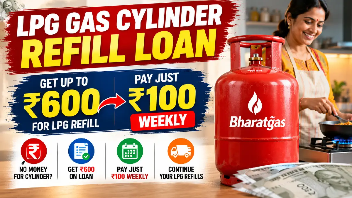 LPG Gas Cylinder Refill Loan: Get ₹600 and Pay ₹100 Weekly
