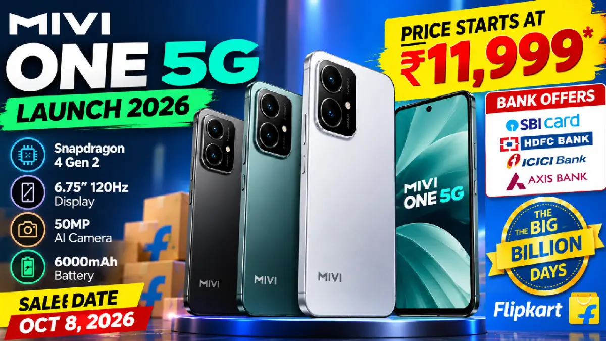 Mivi One 5G Launch 2026: Price, Specs, Bank Offers and Sale Date