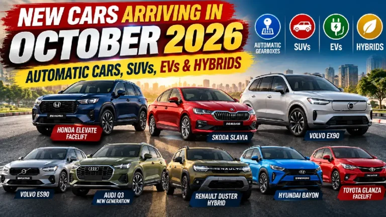 New Cars Arriving in October 2026: Automatic Cars, SUVs, EVs & Hybrids