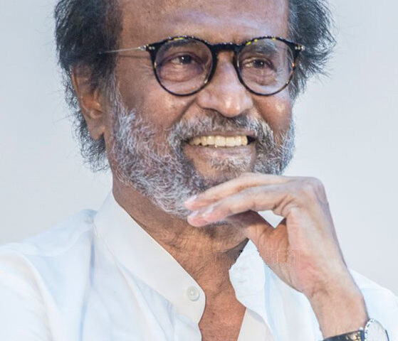 Rajinikanth, Indian actor, photographed in 2019