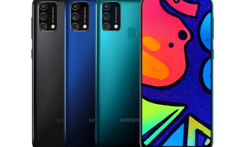 Samsung Galaxy F-series smartphone product image.