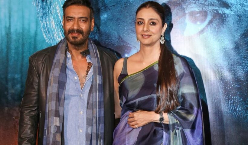 Tabu and Ajay Devgn at a film event