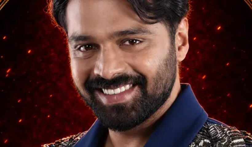 Thrigun, also known as Adith Arun, in a Bigg Boss Telugu 10 promotional portrait