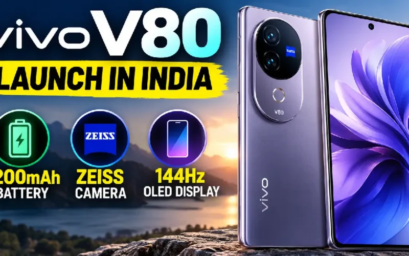 Vivo V80 Launch in India: 7200mAh Battery, ZEISS Camera & Specs