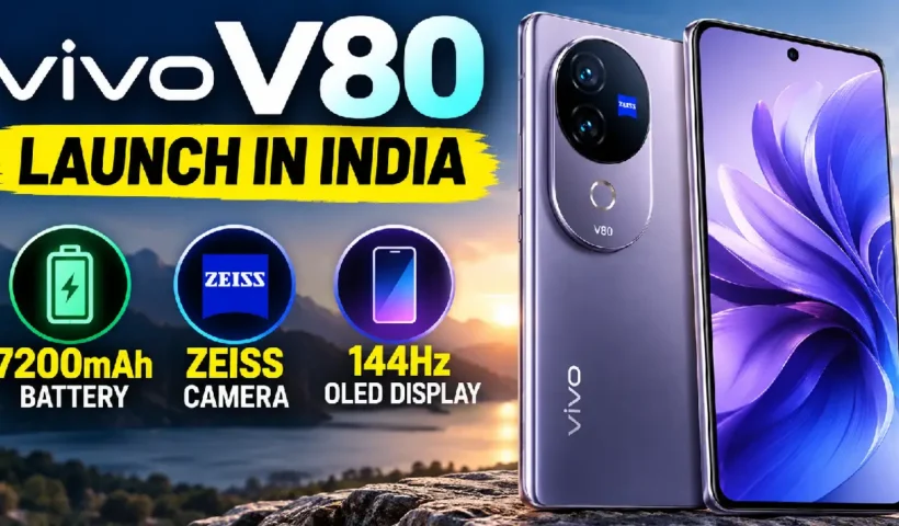 Vivo V80 Launch in India: 7200mAh Battery, ZEISS Camera & Specs
