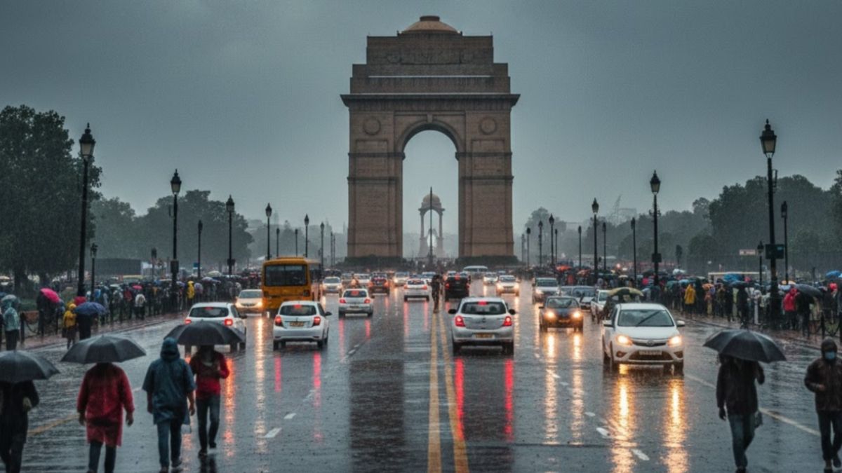 Delhi Weather Today: Overnight Rain Brings Winter Chill; AQI Improves To Moderate