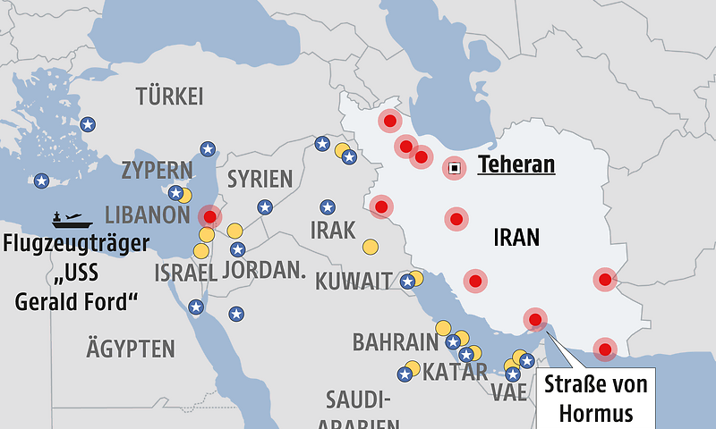 Map illustrating conflict locations in West Asia